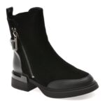 Ghete Femei GRYXX negre, WB306, din piele intoarsa