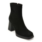 Botine FLAVIA PASSINI negre, J2789, din piele intoarsa