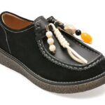 Pantofi dama GRYXX negri, 9320, din piele intoarsa