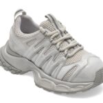 Pantofi sport Dama GRYXX argintii, 9023, din piele naturala