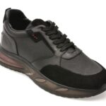 Pantofi sport BITE THE BULLET negri, 7717, din piele naturala