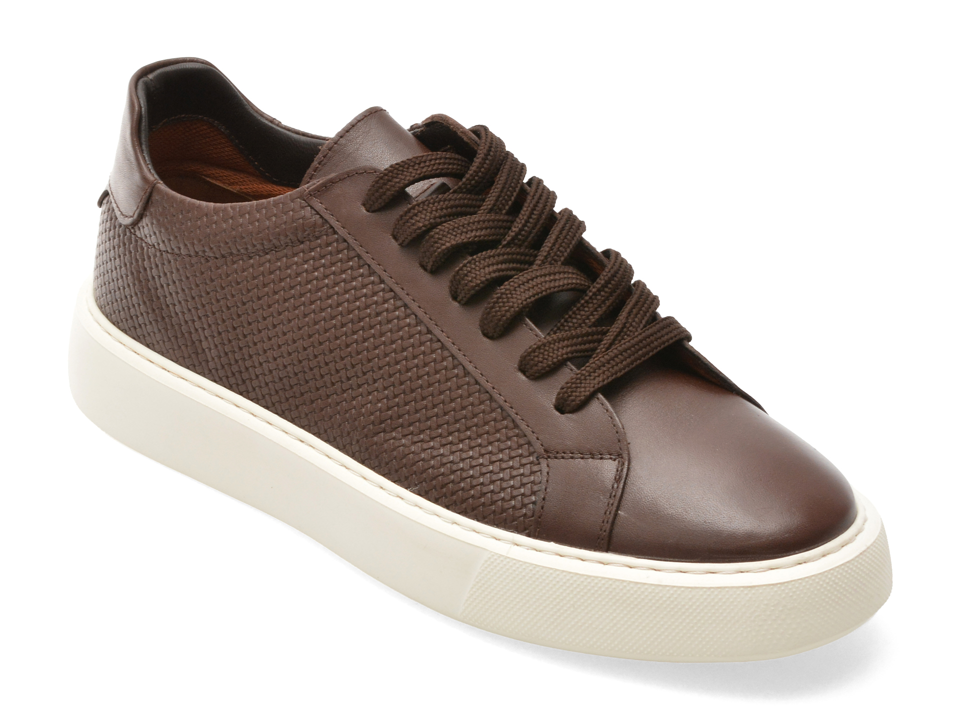 4f890538a6c6ce29305ec099c2f025dda8e90199641da76bd5d5d0aeee9411ad Pantofi sport BITE THE BULLET maro, WB008, din piele naturala - imagine 1