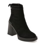 Botine ALDO negre, 70010, din piele intoarsa