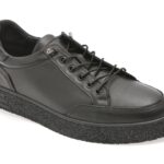 Pantofi sport BITE THE BULLET negri, RW1138, din piele naturala