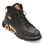 Ghete GRYXX negre, 85109, din piele naturala