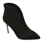 Botine elegante FLAVIA PASSINI negre, 24A452, din piele intoarsa
