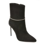 Botine elegante ALDO negre, 2231, din piele intoarsa