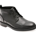 Ghete elegante CLARKS negre, ALDWIN CHUKKA, din piele naturala