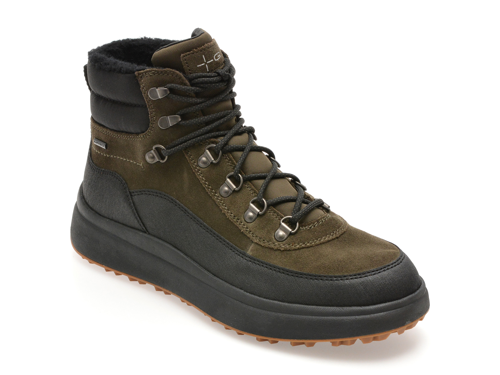 59fd465f8f2ee57d411780401aac0c6c349dbef82b03bf04b3a82e9436e1a28c Ghete GEOX kaki, U46FZD, din piele naturala - imagine 1