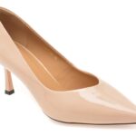 Pantofi dama eleganti EPICA nude, G09630, din piele naturala lacuita