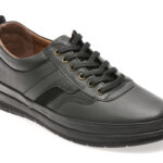 Pantofi sport BITE THE BULLET negri, RZ008, din piele naturala