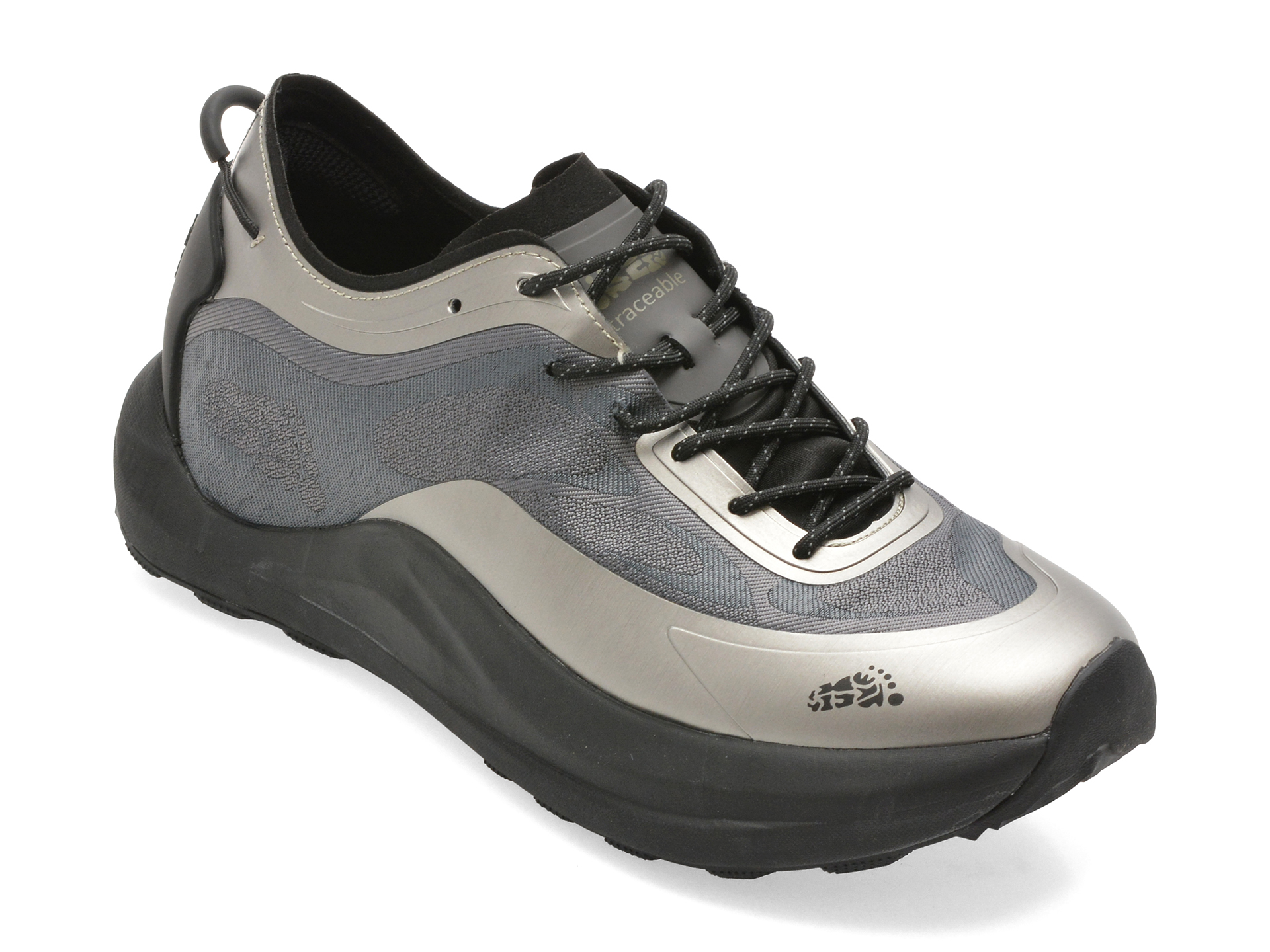 5cb5017690000c6dfbaf88be21566b313ff7404700c6983bca364da4167e7af6 Pantofi sport TRACEABLE gri, 6665, din material textil - imagine 1