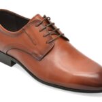 Pantofi eleganti CARIBU maro, 1166, din piele naturala