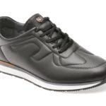 Pantofi sport BITE THE BULLET negri, NR224, din piele naturala