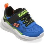 Pantofi sport SKECHERS albastri, METEOR-LIGHTS 2.0, din material textil