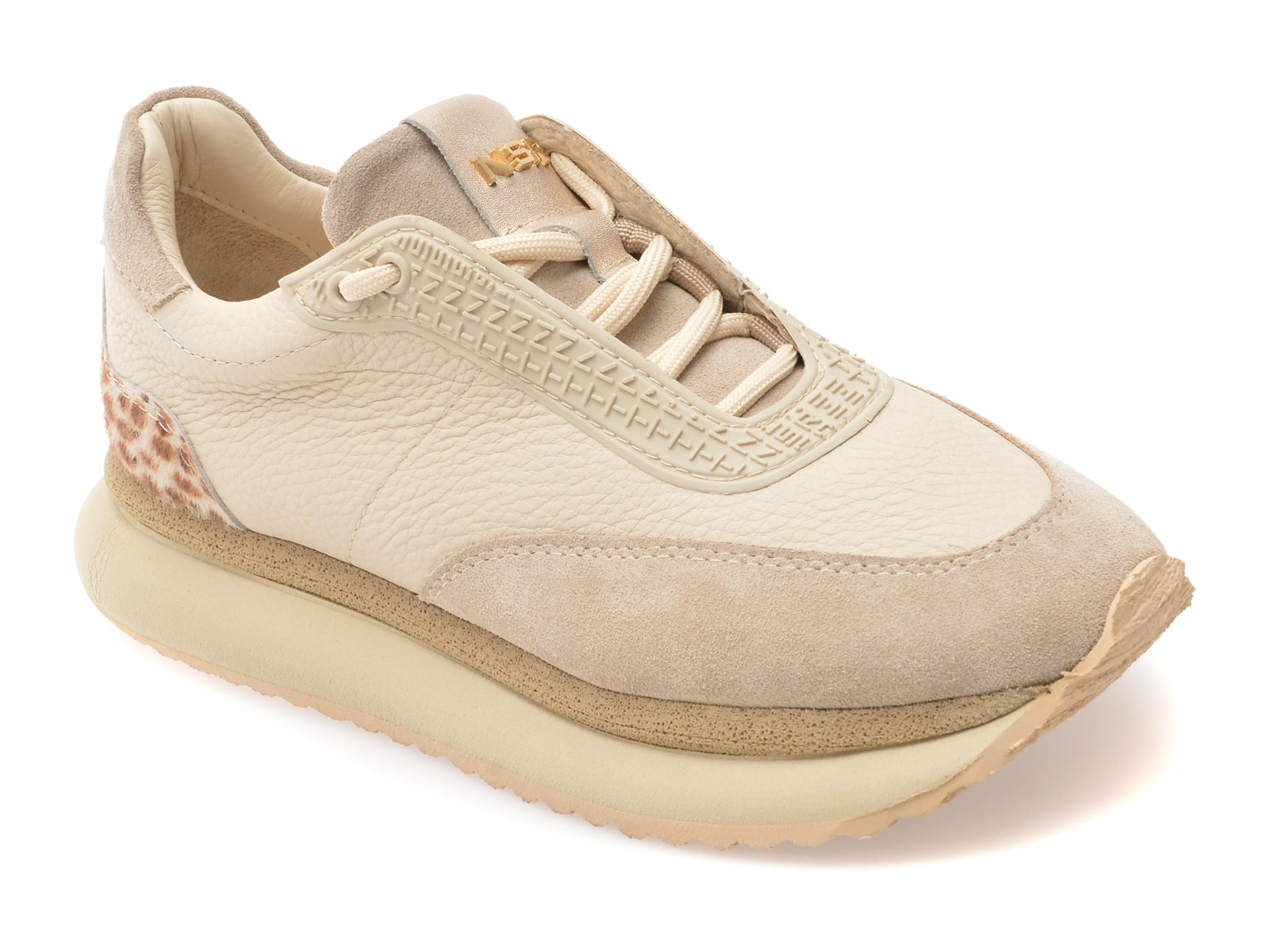 63cca4c8fa4660a584757915c878923f4a95e35726f3f21077c4809e840a93bb Pantofi sport Dama ERISMA bej, 1356804, din piele naturala - imagine 1