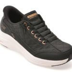 Pantofi sport Dama SKECHERS negri, CONTOUR FOAM, din material textil