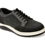 Pantofi sport OTTER negri, 2230, din piele naturala