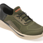 Pantofi sport SKECHERS kaki, SLADE, din material textil