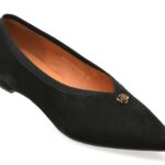 Balerini EPICA negri, HS1903, din piele intoarsa