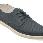 Pantofi OTTER bleumarin, J260014, din piele naturala