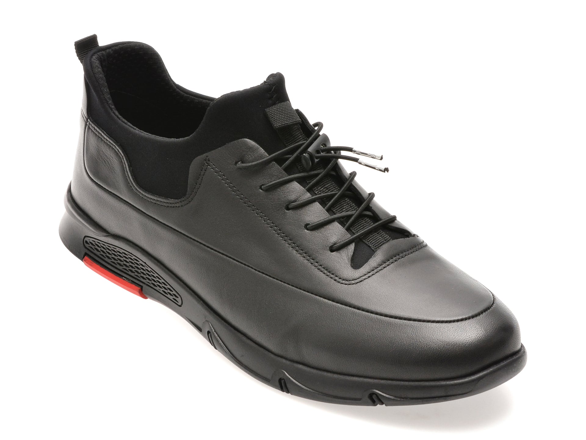 6addf0b3e019fbdaa35dbbff824e293a0e2f97bf6df9083ce1811934adcea393 Pantofi sport BITE THE BULLET negri, CASP24, din piele naturala - imagine 1