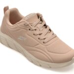 Pantofi sport Dama SKECHERS nude, BOBS B FLEX LO, din piele ecologica