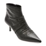 Botine elegante EPICA negre, K200, din piele naturala