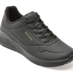 Incaltaminte Dama sport SKECHERS negri, UNO LITE, din piele ecologica