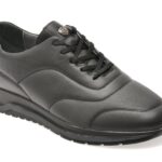 Pantofi sport BITE THE BULLET negri, NR220, din piele naturala
