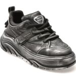 Pantofi sport GRYXX negri, 3655, din piele naturala