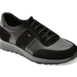 Pantofi sport OTTER negri, 6541, din piele naturala