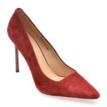 Pantofi dama eleganti EPICA PREMIUM rosii, X212, din piele intoarsa