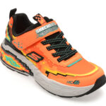 Pantofi sport SKECHERS portocalii, MEGA-CRAFT 4K, din material textil