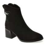 Botine ALDO negre, 170020, din piele intoarsa