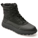 Ghete GEOX negre, U56FZD, din piele ecologica