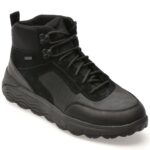 Ghete GEOX negre, U46FDB, din piele naturala