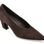 Pantofi dama eleganti EPICA PREMIUM maro, X2626, din piele intoarsa