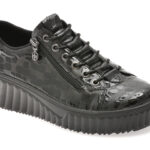 Pantofi sport Dama RIEKER negri, N2555, din piele ecologica