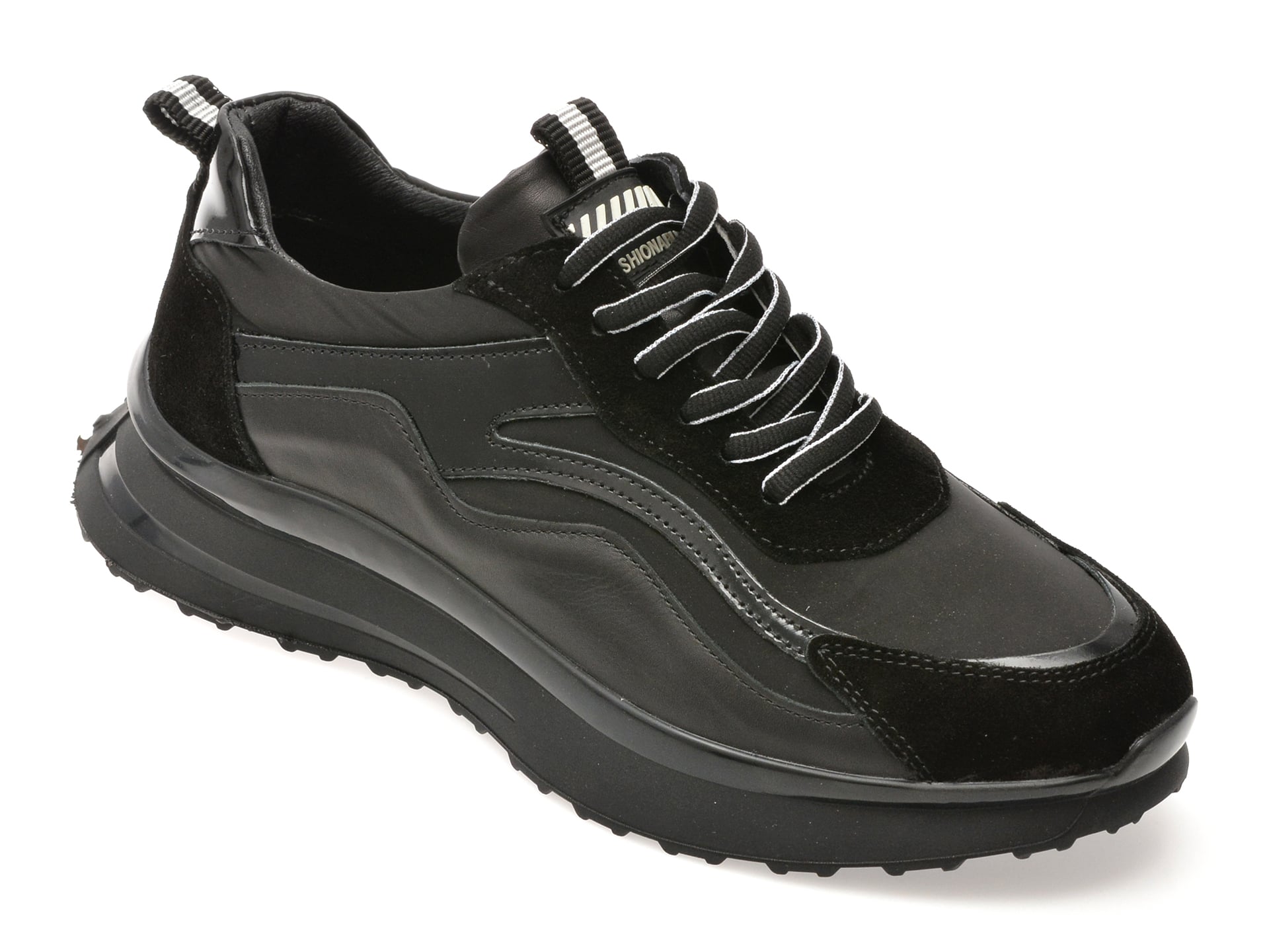 8210b739e4b014c65a16df6d5496ad3ccf3022317d68ef6913ad8491427ef1d4 Pantofi sport GRYXX negri, ED002, din piele naturala - imagine 1