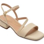 Sandale CLARKS bej, SERINA 35 STRAP, din piele naturala