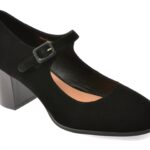 Pantofi dama eleganti FLAVIA PASSINI negri, 58865, din piele intoarsa