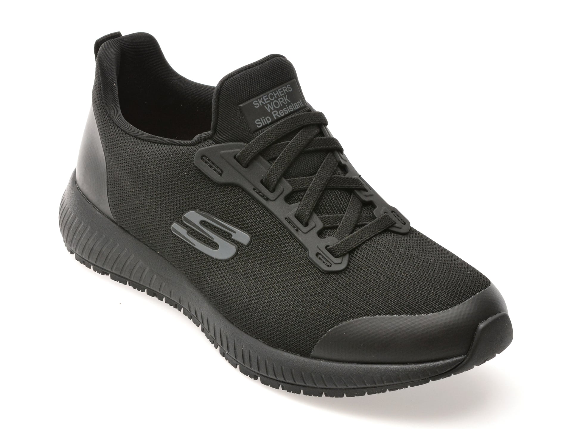 8654ff94797bdbdd1afc9e5f22baf62ec72803f2fb32c816a7321e89857546f5 Incaltaminte Dama sport SKECHERS negri, SQUAD SR, din material textil - imagine 1
