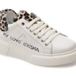 Pantofi sport Dama ERISMA albi, 208907, din piele naturala