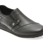 Pantofi dama RIEKER negri, 47250, din piele naturala