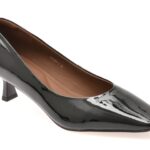 Pantofi dama eleganti EPICA negri, 923, din piele naturala lacuita