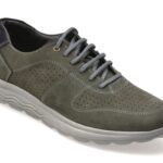 Pantofi sport BITE THE BULLET gri, SF6031, din nabuc