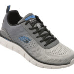 Pantofi sport SKECHERS gri, TRACK, din material textil