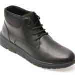 Ghete GEOX negre, U36E1B, din piele naturala
