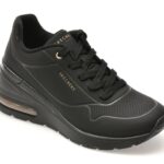 Pantofi sport Dama SKECHERS negri, MILLION AIR, din piele ecologica